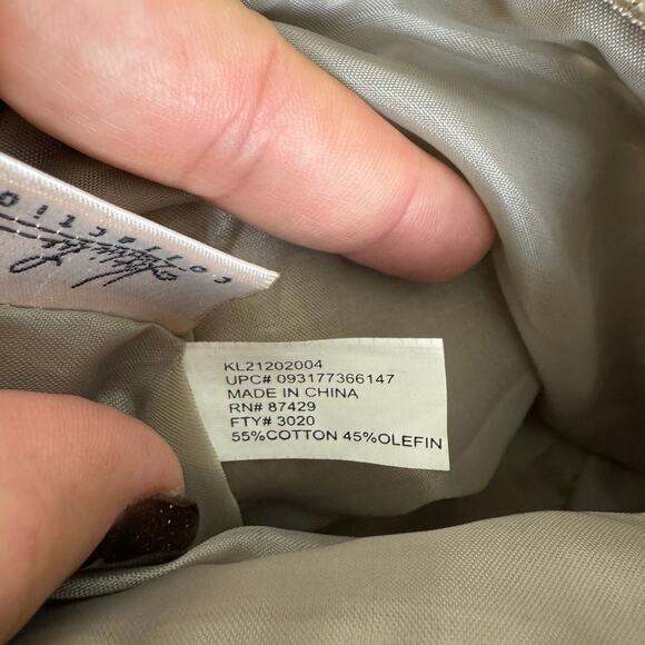 Kathie Lee VINTAGE Woven Hand Bag Taupe Greige Tan MINI - Picture 6 of 9